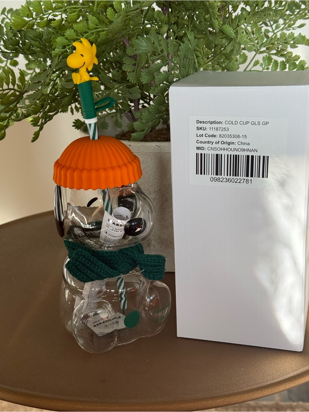 Starbucks Snoopy Cold Glass Tumbler